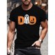 thumbnail image 1 of Halloween T-Shirt Theme "DAD" Pattern - Casual Short Sleeve Daily Wear, Machine Washable, 100% Cotton, Wear in All Seasons, 1 of 6