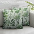 thumbnail image 3 of JEUXUS Smooth Pillowcase, Soft Pillow Covers, Luxury Cozy Pillow Cases with Hidden Zipper, Watercolor Sage Green Leaf Pillowcase, 3 of 5