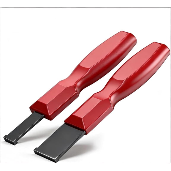 2PC Carbide Scraper, 1-1/4-Inch and 5/8-Inch Super Carbide Gasket Scraper for Metal and Automotive Cleaning (Red)