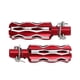 thumbnail image 4 of Reposapiés traseros de aleación de aluminio CNC para motocicleta, color rojo, 4 of 14