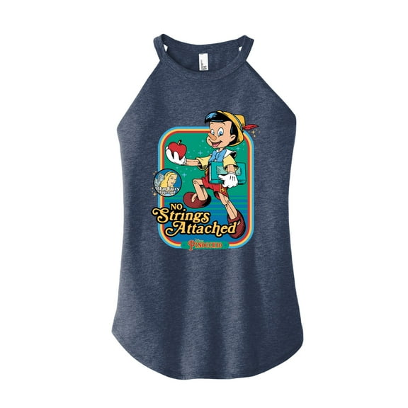 Pinocchio - No Strings Attached - Juniors High Neck Tank Top