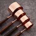 thumbnail image 4 of 8 pieces Rose Gold Copper Measuring Cups Set and Measuring Spoons Set with Scale, Wooden Handle Stainless Steel Dry & Liquid Measuring Cup for Cooking Baking, 4 of 18