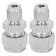 thumbnail image 2 of Adaptadores de conexión por compresión de acero inoxidable, conectores de doble casquillo para tuberías de 6 a 14 mm, unión recta, 2 of 8