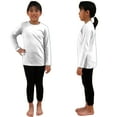 thumbnail image 5 of COUVER Unisex Soft Cotton Solid Color Long Sleeve Kids/Children's Crew Neck Shirt, White 4T, 1 Pack, 5 of 7
