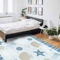 thumbnail image 5 of Area Rugs for Living Room, 4'x6' Throw Washable Rug Blue and Brown Starfish Seashell Jellyfish Coral Soft Indoor Carpet Non Slip Floor Mat for Bedroom Dining Room Entryway, 5 of 6