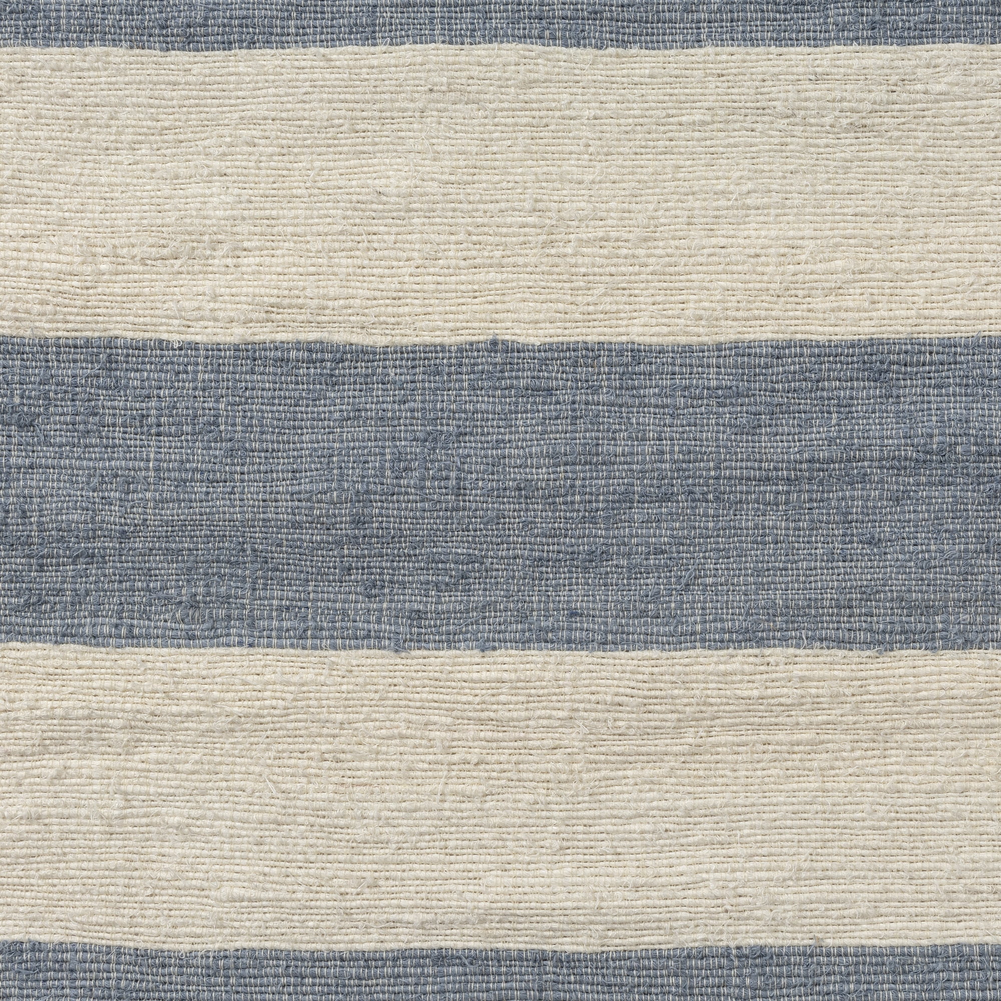 Harlow Hill Irving 24" x 24" Striped Linen Blend Adult Decorative Throw Pillow Cover, Blue/Ivory
