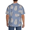 thumbnail image 3 of Kdxio Men's Hawaiian Shirt for Men Short Sleeve Shirt Cute Fat Cat Summer Casual Holiday Beach Button Down T-Shirts, 3 of 7