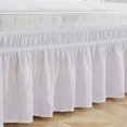 thumbnail image 4 of Herwey Elastic Bed Skirt, Elastic Bed Ruffle,Elastic Polyester Bed Skirt Ruffle Easy Fit Spread Cover Valance, 4 of 8
