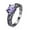 Purple, variant on Jewelry On Clearance Gorgeous Black Copper Alloy Ring Inlaid With Zircons In Various Colors Purple 6