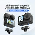 thumbnail image 2 of Magnetic Quick Release Camera Mount for Action Cameras, Aluminum Alloy & Stainless Steel Bidirectional Design with Upgraded Claws, Fast Switching & Secure Attachment, Black, 2 of 8