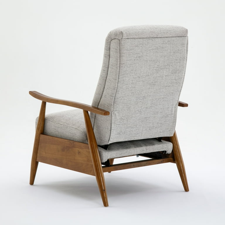 Greyson Living Taylor Wood Arm Push Back Recliner in Performance Fabric by Sea Oat