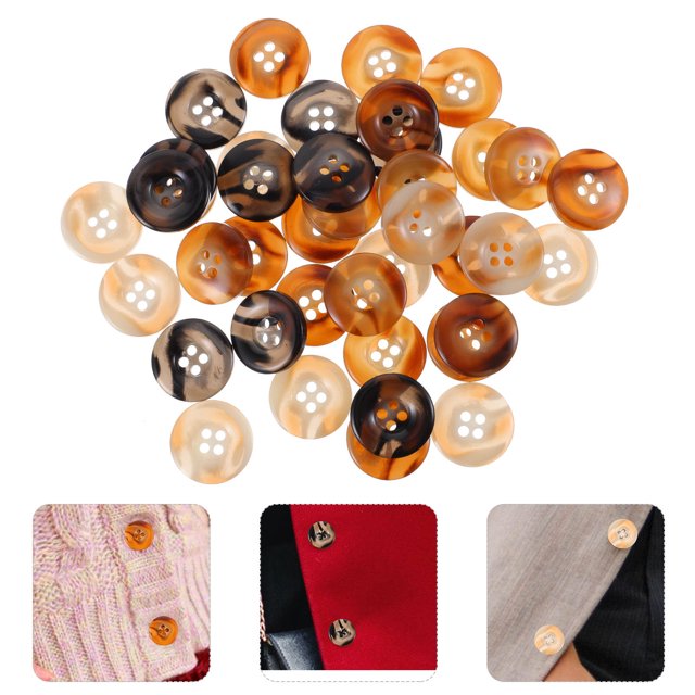 UPOUART 40pcs Versatile Buttons for Clothing in Light Beige for Various Consumers with Replacement for Sweaters