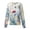 Blue, variant on Scrub Jackets for Woman Long Sleeve Snap Front Lightweight Women's Medical Scrub Jackets Funny Floral Print Scrub Jackets Easy Care Soft Nursing Jacket Red XL