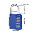 thumbnail image 2 of Blue Combination Padlock, 4-digit Code Padlock, Indoor Gym Locker Lock with Customizable 4-digit Code for Luggage, Backpacks, Cabinets, 2 of 5