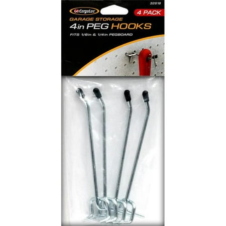 

Cargoloc 32618 4 in. Peg Hooks - Pack of 4