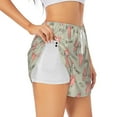 thumbnail image 3 of Lsque Pigs Exercising Printed Women's Running Shorts with Liner Pockets,Elastic Quick Dry Workout Athletic Gym Yoga Shorts,Womens High Waist Shorts-XX-Large, 3 of 9