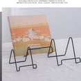 thumbnail image 4 of Metal Plate Display Stand, Tabletop Decorative Easel Holder, Stable Wire Frame for Picture Frames, Collectible Dishes and Artwork Display, Iron, Medium 14.5x9x10cm, 1pc, 4 of 5