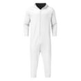 thumbnail image 3 of Womens One Piece Jumpsuits Zip-Up Pajamas Casual Hooded Onesies Long Sleeve Jogger Playsuits Loungewear with Pockets White, M, 3 of 7