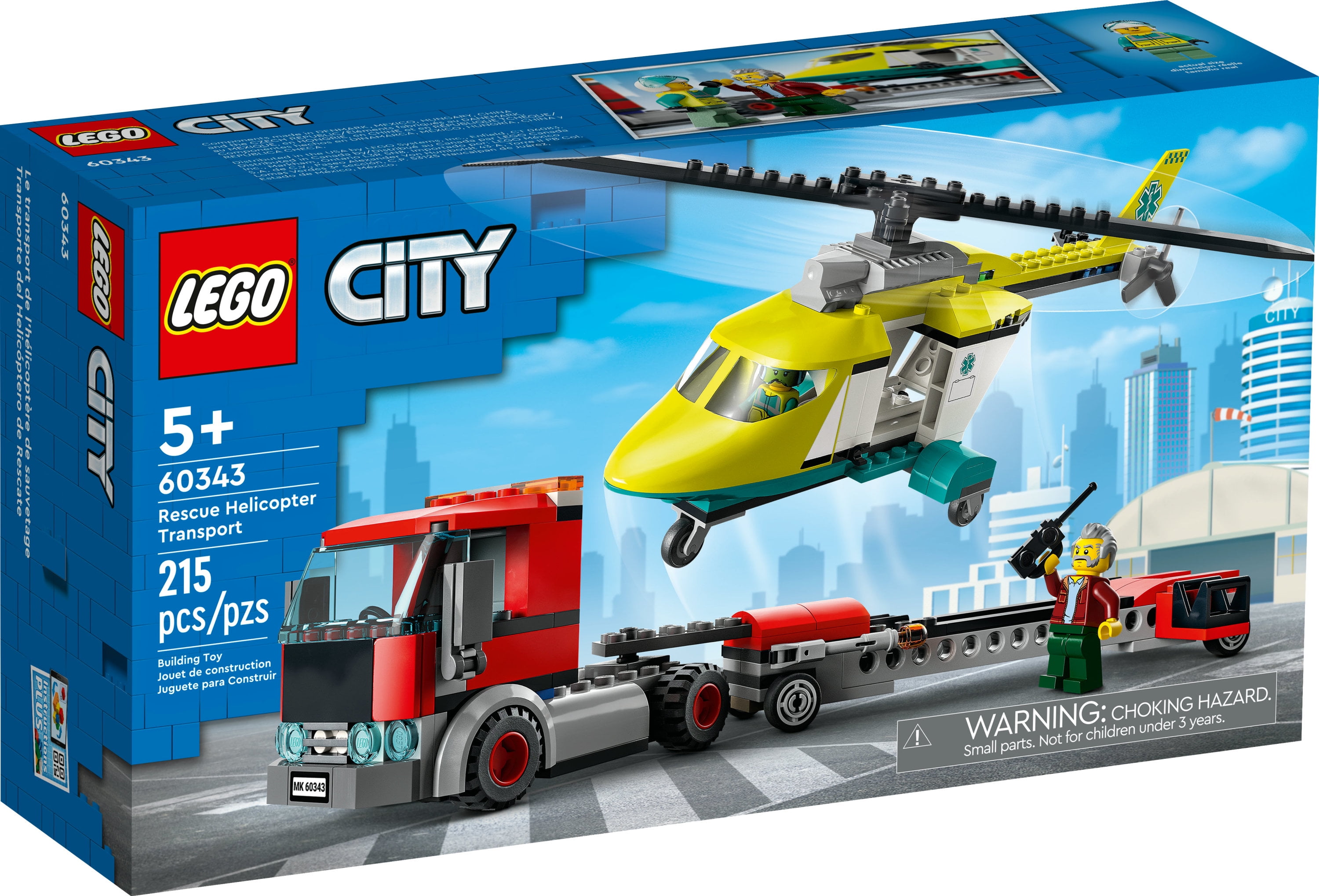 Lego City Police-police: Helicopter Transport Truck, Adventure Construction  Toy, With A Helicopter. - Blocks - AliExpress