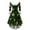 Dark Green, variant on Women's Christmas Party Printed Vintage Midi Casual Cocktail Festive Dress for Holiday Celebration and Party Events with Retro Style,Green,M