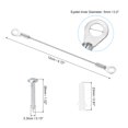 thumbnail image 2 of Stainless Steel Lanyard Cable with Eyelets 0.06" x 4" 1.5mm x 10cm Lock Security Wire Rope with Screws, 8 Pack, 2 of 6