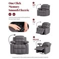thumbnail image 3 of LAZZO Nursery Recliner Chair, Power 320° Swivel Chair with Remote, Cup Holder, Adjustable Armrest, Footrest, Gray, 3 of 9