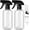 16oz, 2 pack, variant on 360 ° Any-Angle Spray Bottles with Mist & Stream Modes – Plastic, Empty, with Measurements, Weighted Straw, Leak-Resistant, for Cleaning, Planting, Hair, Includes Funnel