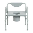 thumbnail image 4 of Drive Medical Bariatric Drop Arm Bedside Commode Chair, Grey, 4 of 9