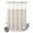 Ivory, variant on No Hook Shower Curtain, Sage Green Shower Curtains for Bathroom with See Through Top Window, Brown Solid Color Simple Abstract Waterproof & Washable Bath Curtain Long 72"x78"