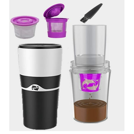 GoldTone Brand Single Serve Drip Coffee Mug - Compatible with K-Cups and Reusable K-Cups - Includes 3 Reusable Single Serve Filters (Best Drip Coffee Maker Uk)