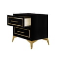thumbnail image 6 of Castle Place Glam 2-Drawers Nightstand, Black, 6 of 8