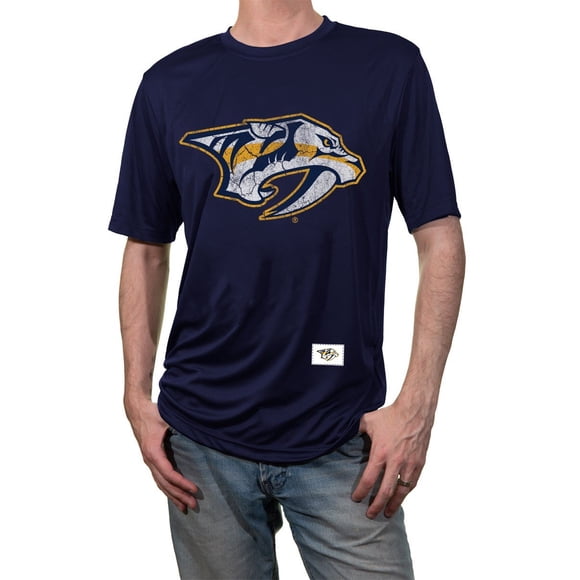 Nashville Predators Short Sleeve Rashguard - Distressed Logo