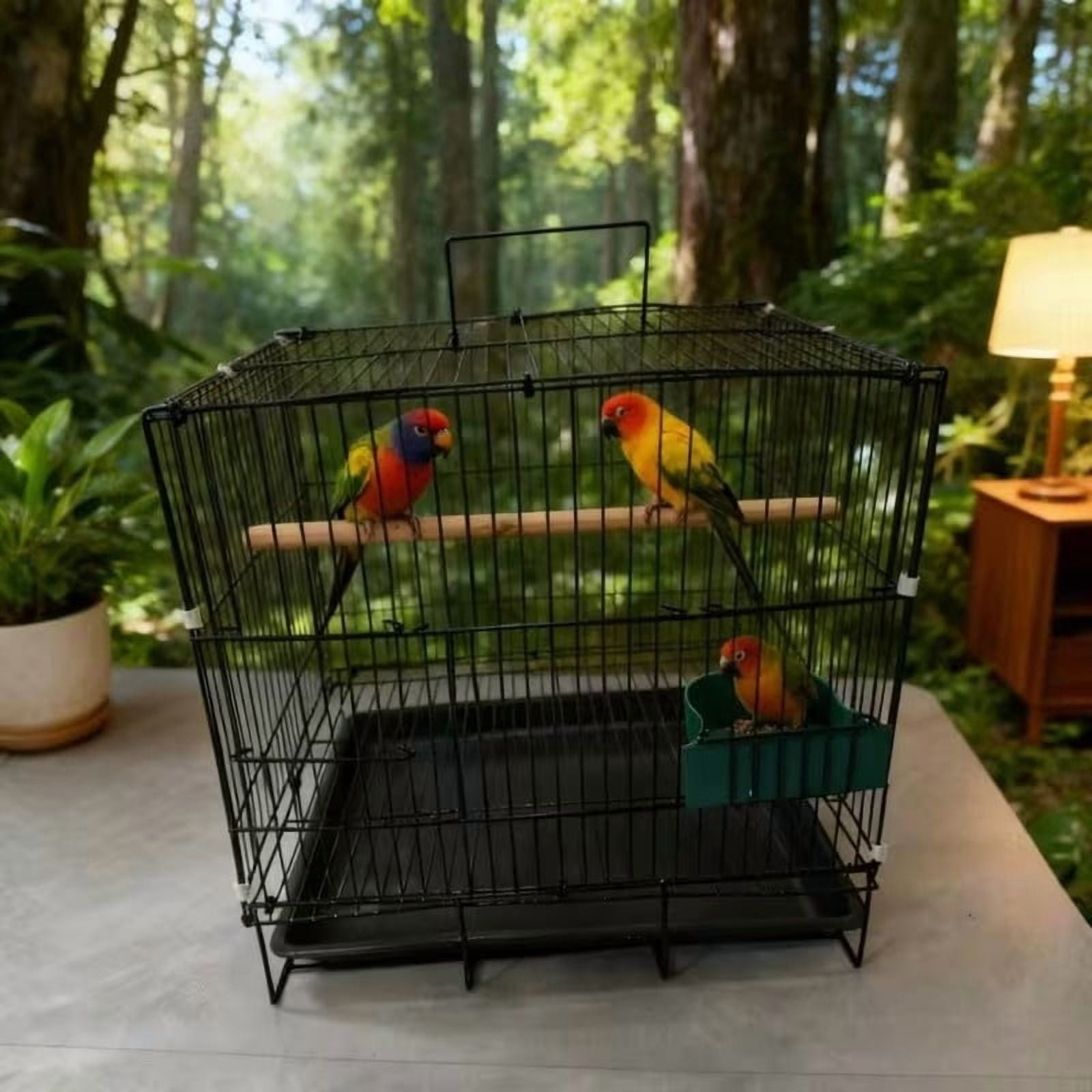 Foldable Medium Bird Cage for Parrots, Pigeons & Lovebirds