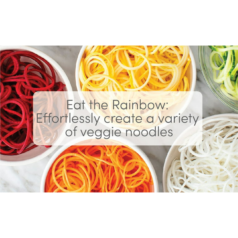 3 in 1 Spiral Slicer Zucchini Noodle Maker Vegetable Spiralizer Spiral Rotating Slice Cutter Manual Grater Kitchen Tools for Health & Diet Food Salad