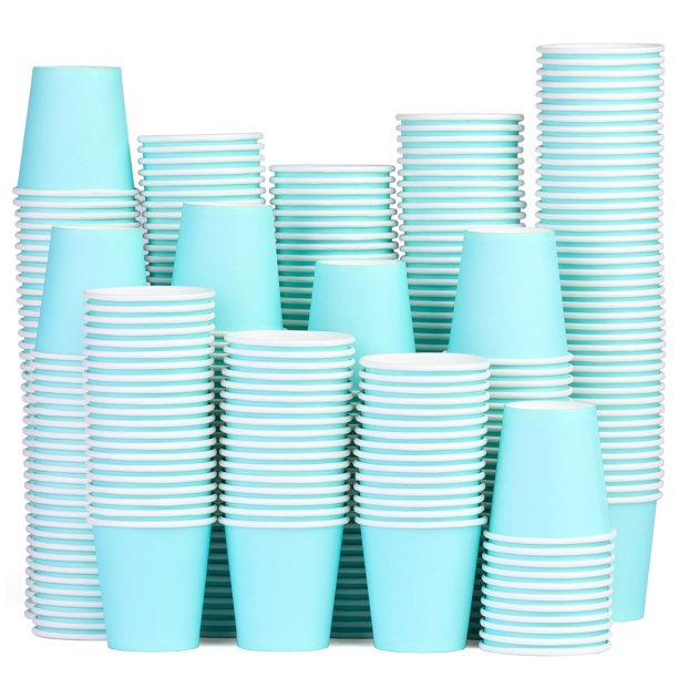 350 3OZ light blue paper cups