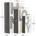 thumbnail image 3 of DecMode Home, Joy Faux Storage Book White Wooden Decorative Box with Striped Spine and Gold Accents, 3 Count, 3 of 15