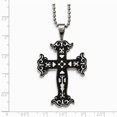 thumbnail image 2 of Stainless Steel Polished Black Ip Cut-out Cross Necklace - 20 Inch, 2 of 2