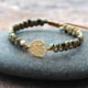 thumbnail image 3 of Pulsera con colgante en forma de árbol, pulsera tejida de doble capa con cuentas de piedra de pino africano, 3 of 6