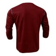 thumbnail image 3 of KeShDi Mens Flannel Shirts Long Sleeve Men Casual Solid Button-Neck Long Sleeve with Blouses & Shirts Wine S, 3 of 7