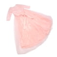 thumbnail image 2 of Vestido de actuación para niña, de encaje, de manga larga, estilo princesa, con lazo, color puro, rosa, 2 of 14