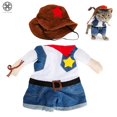 thumbnail image 2 of Luxtrada Pet Dog Cat Halloween Christmas Costumes The Cowboy for Party Christmas Special Events Costume,West Cowboy Uniform with Hat,Funny Pet Cowboy Outfit Clothing for Dog cat, 2 of 8