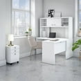 thumbnail image 2 of Bureau par Kathy Ireland Echo L Bureau en Forme de Suite en Blanc Pur, 2 of 7