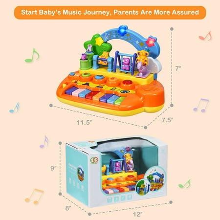 Piano Musical Pour Bebe Jouet Educatif Jouet Piano Interactif Jouet Musical Interactifs Avec Parc D Attractions Clavier Electrique Pour Enfants Cadeaux Pour Enfants Jeux De Sons Et De Lumieres Walmart Canada