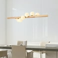 thumbnail image 2 of 7-Lights Gold Globe Chandelier Glass Globe Pendant Light, White Glass Shade Brass Linear Hanging Lighting Fixtures Pendant Light Fixture for Kitchen Island Bedroom, 2 of 8
