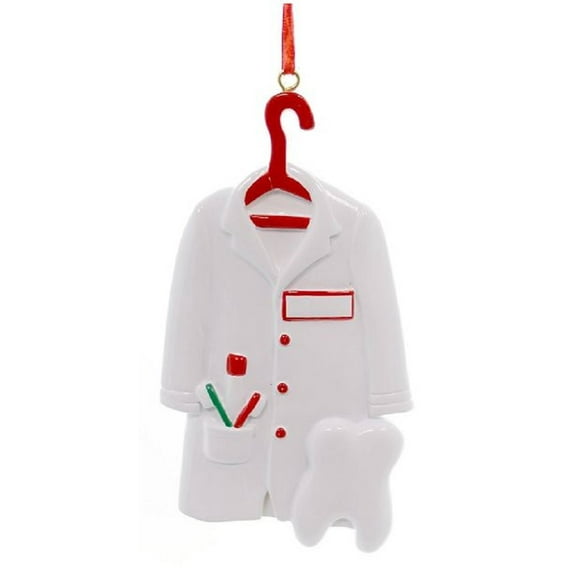 4.50In Dentist Coat Ornament, Polyresin, Dds Tooth Doctor 49