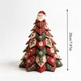 thumbnail image 5 of Christmas Patchwork Fabric Tree DIY Craft Kit,Plaid Quilted Tabletop Mini Tree Making Set With Doll Topper,Handmade Decor For Mantel,Table,Winter Holiday Home Decor A-Santa Claus, 5 of 7