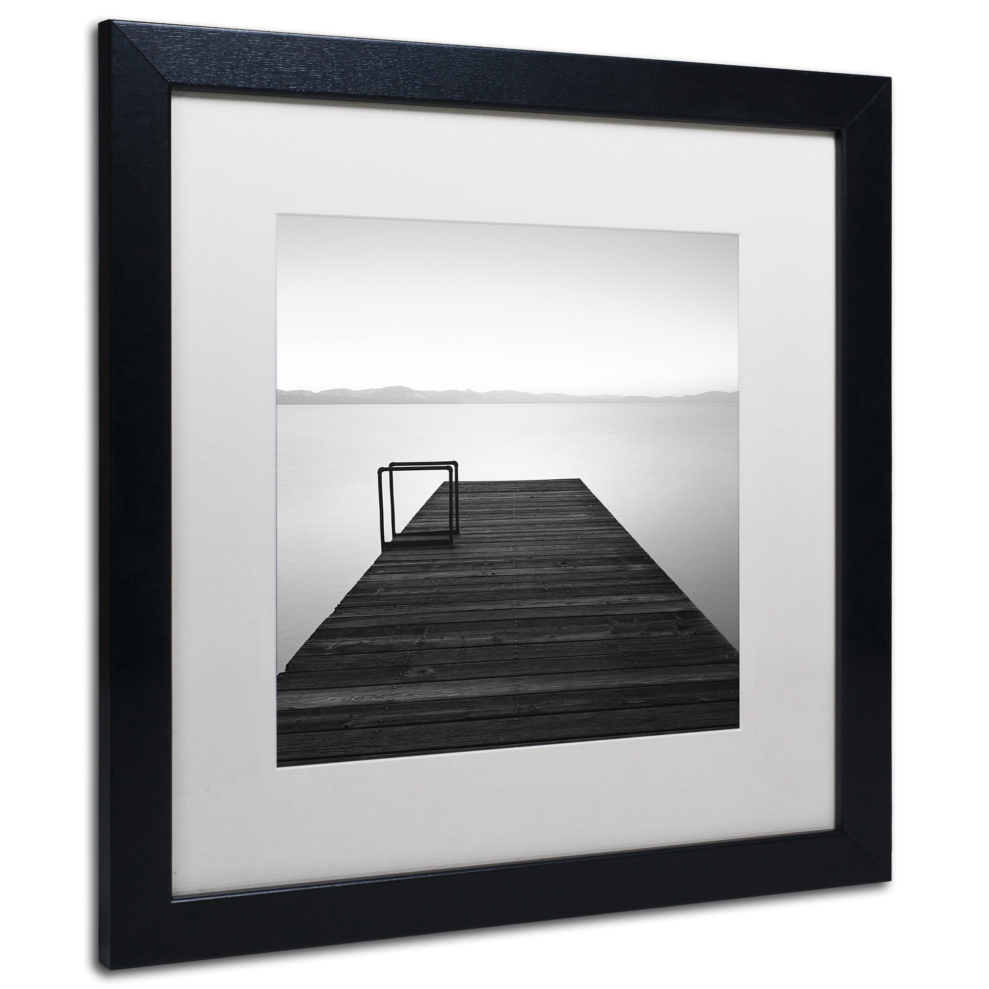 Trademark Fine Art "Cube" Canvas Art by Moises Levy White Matte, Black Frame