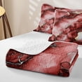 thumbnail image 4 of Homewish Red Marble Bed Spread Queen,Gold Metallic Queen Coverlet Set,3pcs, 4 of 7