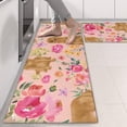 thumbnail image 2 of Kitchen Rugs Sets Of 2,Golden Retriever with Flowers Anti Fatigue Kitchen Mat Rugs Non Slip Washable,Decorative Kitchen Floor Mats for Kitchen,Sink,Laundry,17"X47", 2 of 5