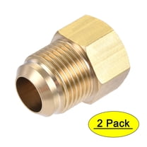 Uxcell 5/8 SAE Flare Male 1/2 SAE Female Thread Connector Brass Pipe Fitting 2 Pack
